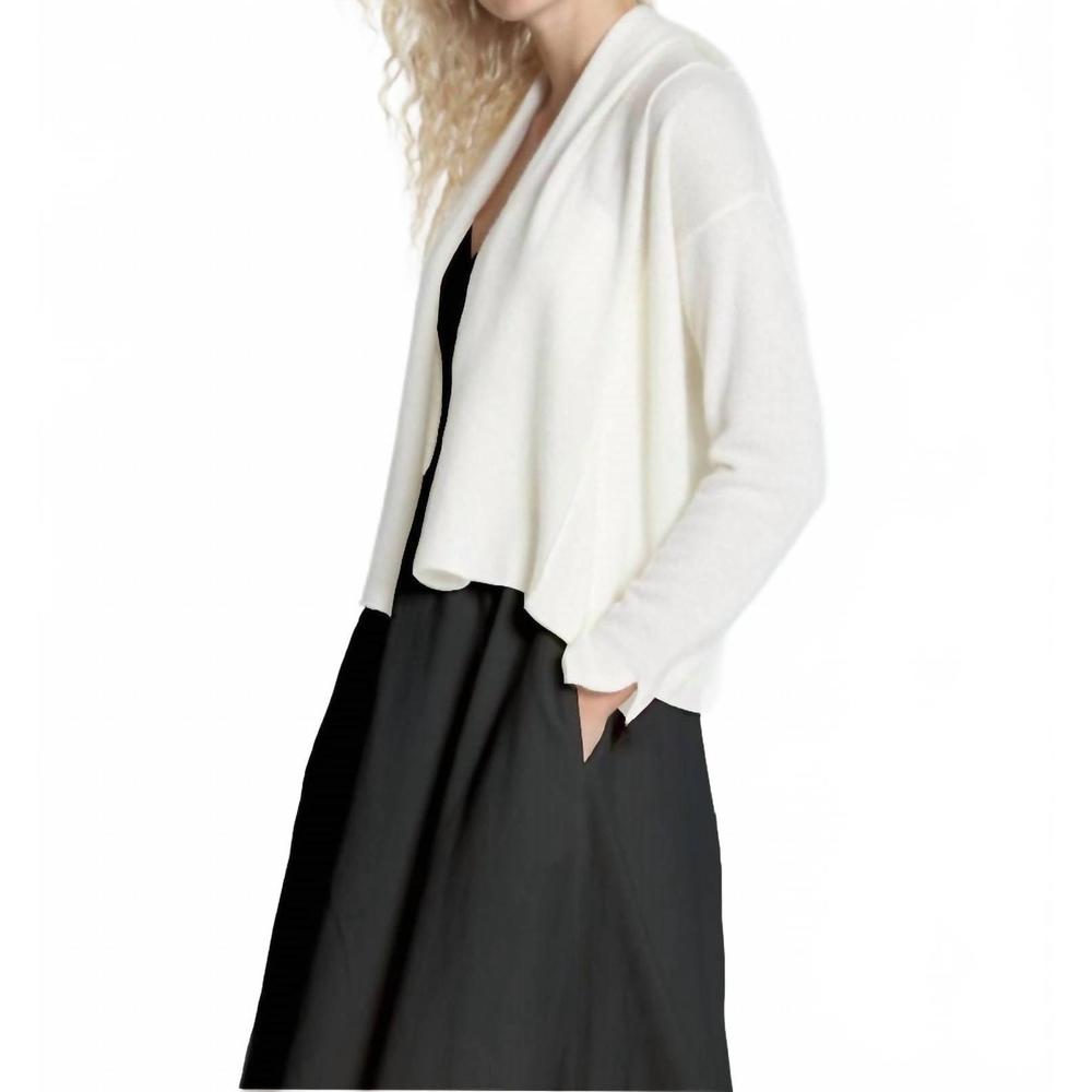 NEW LABEL+THREAD women's carla cross cardigan in white